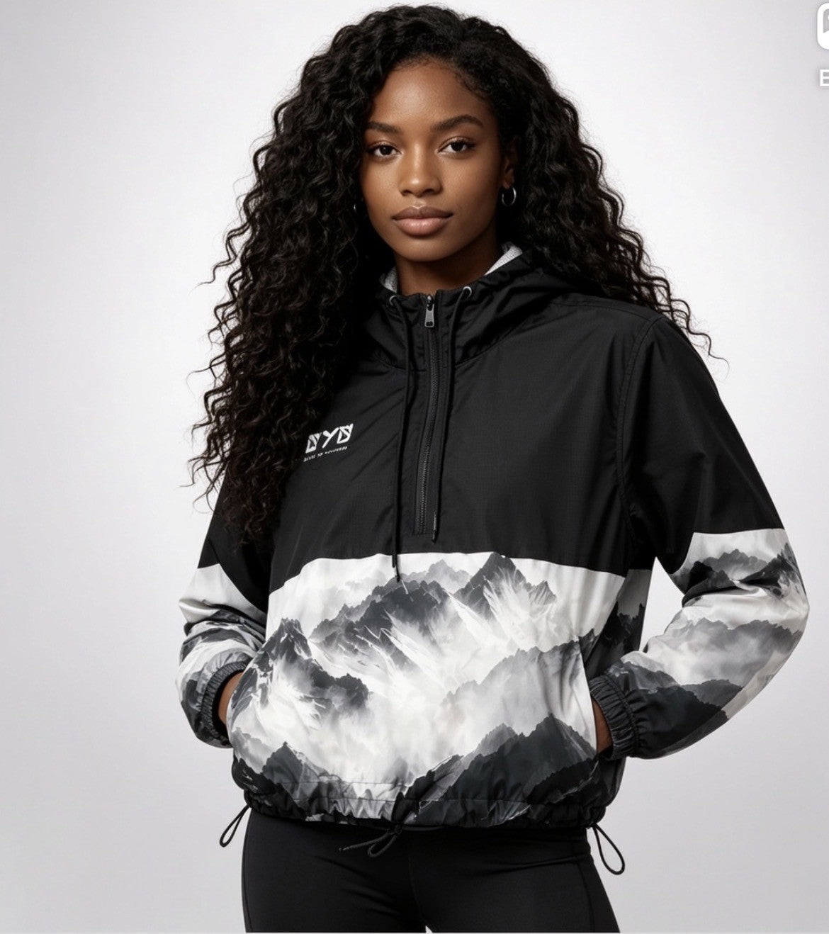 SYS Women’s cropped "Climb Your Mountain" Windbreaker